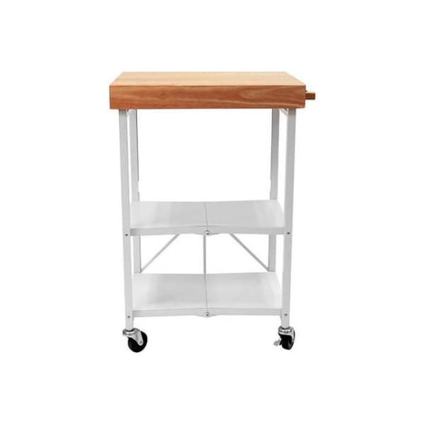 Origami Rack Origami RBT-04 2 Shelf Kitchen Cart 25-1/4"L x 19-3/4"W x 36-1/4"H White RBT-04 - main